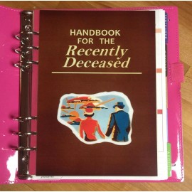 Handmade *Recently Deceased* Beetlejuice Cover Set made for use with Filofax A5 Planner