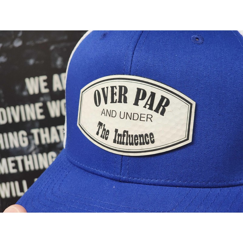 Golf Hat, Over Par Under Influence Cap, Adjustable Snapback, Breathable