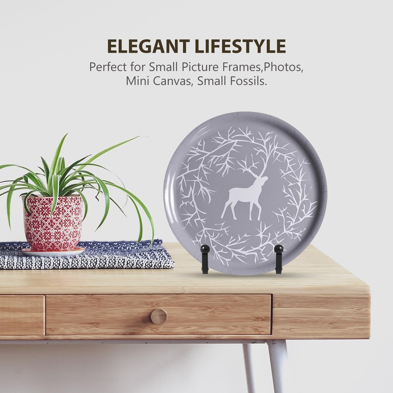 Plate Holder Easel Display Stand - 3 inch Metal Plate