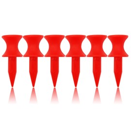 Golf Tees Plastic Golf Tees Tee Set for Driver Value 60 Pack of 100 Reusable Plastic Short Long Blue Red Pink Orange White Multi Colour 32 39 51 58 70 mm for Golfers (Red 32 mm, Pack of 100)