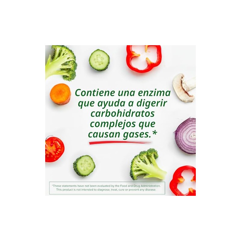 Beano Ultra 800 Prevención Gas Alivio Hinchazón 100 Tabletas
