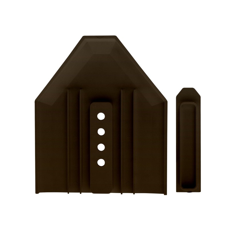 10 x Brown Side-Fix Conservatory Roof End Cap Kit Stop