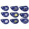 9PCS PU Leather Embroidery Waterproof Golf Putter Head Cover Iron