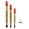 ZWIM 3pcs Loaded Balsa Pellet Waggler Carp Fishing Float Set