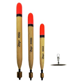 ZWIM 3pcs Loaded Balsa Pellet Waggler Carp Fishing Float Set with Float Adaptor & Hi-Viz Tips - Strong Durable - Buoyant & Stable [21-0009]