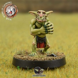 War World Gaming Gutrot Greenskins - Knuckles the Line Judges - 28 mm Fantasy Football Miniature Figure Mini Goblin for Blood Bowl, Paintable Collectable Item Painting Terrain Model Building