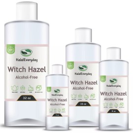 HalalEveryDay Witch Hazel Toner (Alcohol-Free) - 100% Pure Natural Facial Cleanser Oil Bulk - 1 Gallon / 8 lbs.