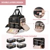 Prokva Rolling Makeup Case with 4 Removable Bags, Professional Makeup