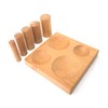 6 Piece Hardwood Dapping Forming Set 4 Grooved Block and 5 Wood Punches