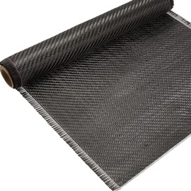 Tudomro 10ft x 12" Carbon Fiber Fabric Black Carbon Fiber Sheet Pure Cloth 2 x 2 Twill Weave-3k/220g for Cars Structural Reinforcement on Concrete Wall Basement Boat Repair(1 Roll)