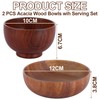 WOPPLXY Wooden Salad Bowl and Servers Set - 12CM 10CM