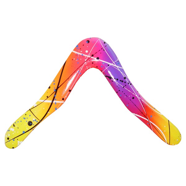 Aussie Fever Boomerang - Colorful Version (Similar to Jackson Pollack