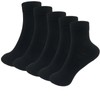 DsHome Women's 5 Pair Set Socks, Black, For Summer, Combed