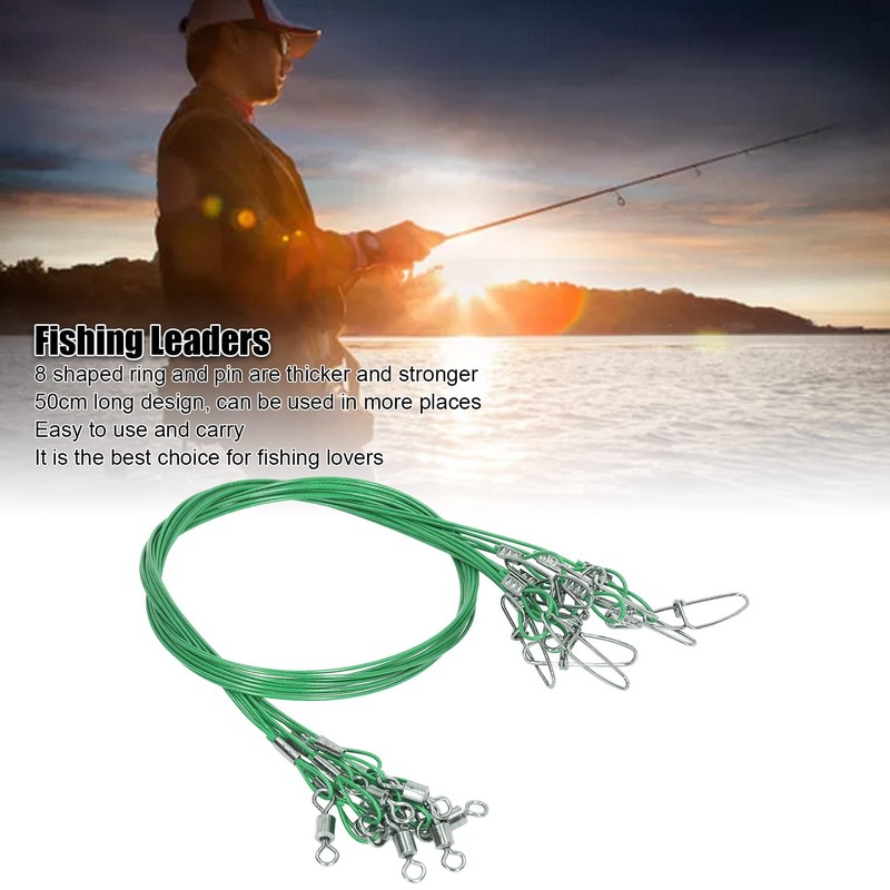 Líderes de Línea de Pesca, 10 Piezas de Líderes de