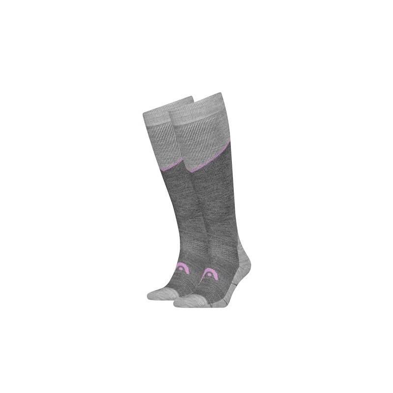 HEAD Unisex Ski Beginner Kneehigh Kneehigh Socks (Pack of 2)