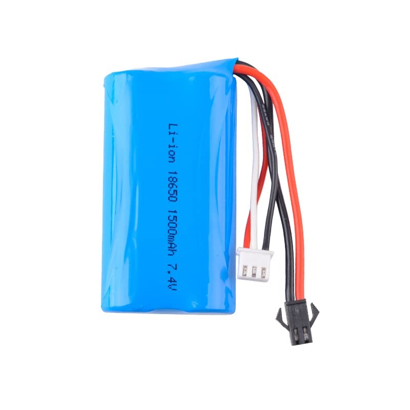 2 pcs 7.4V 1500Mah 15C SM2P Plug li-on Battery for