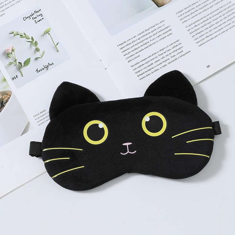 siawadeky Eye Mask, Light Blocking, Set of 5, Cute, Cat