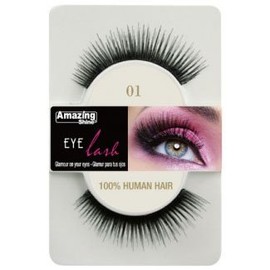 Amazing Shine Human Hair False Eyelashes - 01