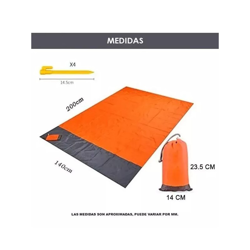 Dolores Manta Playa Prueba Arena Colchonetas Camping Picnic 2*1.4m