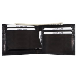 Bullz Genuine Soft Cow Leather Credit Card ID Holder Bifold Mens wallet