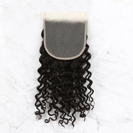 Bella Hair 5x5 Real HD Lace Closure | Deep Wave Full Cuticle Aligned Human Hair | Swiss Lace Closure for Black Women Glueless Install 20 inch