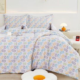 Viviland Gamer Twin Comforter Set for Kids Boys Teens, Game Contoller Twin Comforter with Pillow Sham, Soft Comfortable Machine Washable (Video Game)