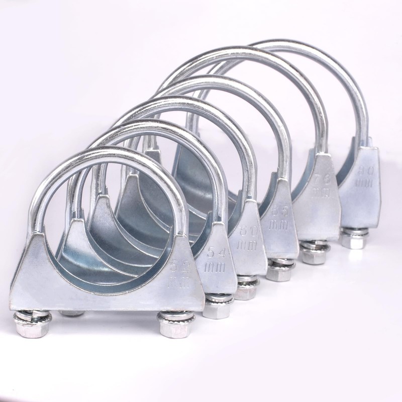 2 Piece Car Clamp M8 Pipe Clamp Ø52-80 mm Special