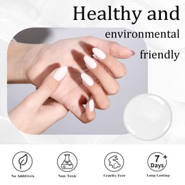 NovaCharm 12ml White Nail Polish Quick Dry - Long-Lasting Nail Polish White - Easy to Use & Remove Milky White Polish Nail -High Gloss Natural White Fingernail Polish for French Manicure DIY