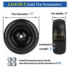 11x4.00-5” Flat Free Lawn Mower Tire and Wheel, Comes with