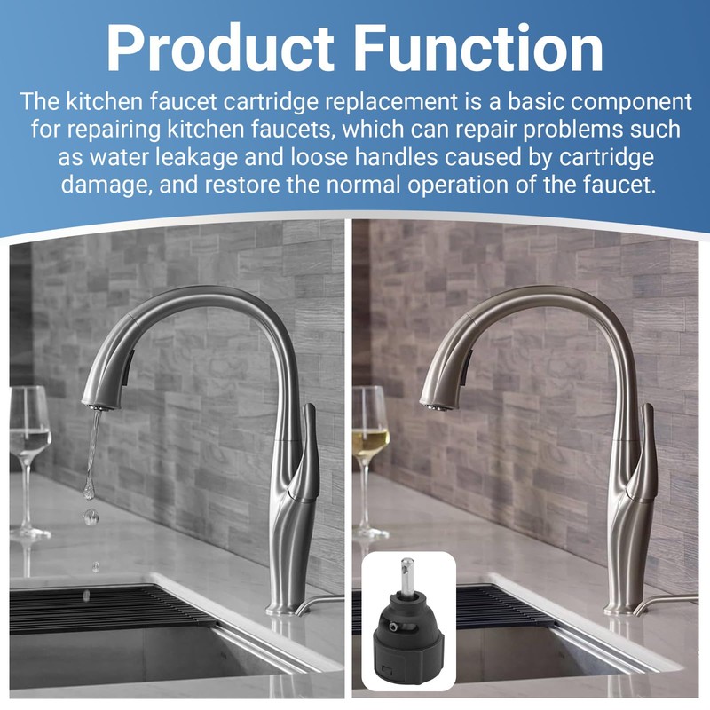 1255 Kitchen Faucet Cartridge Single Handle Cartridge Compatible with Moen