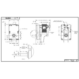 Dayton Model 52JE01 Gear Motor 50 RPM 1/60 hp 115V