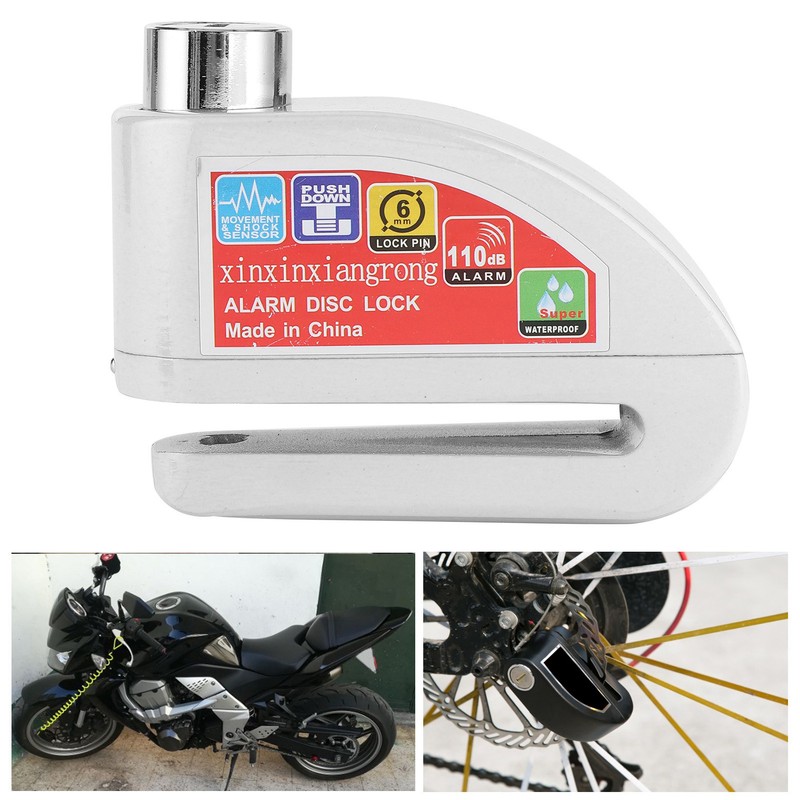 Waterproof Disc Brake Lock Kit 110dB Anti Theft Security Alarm