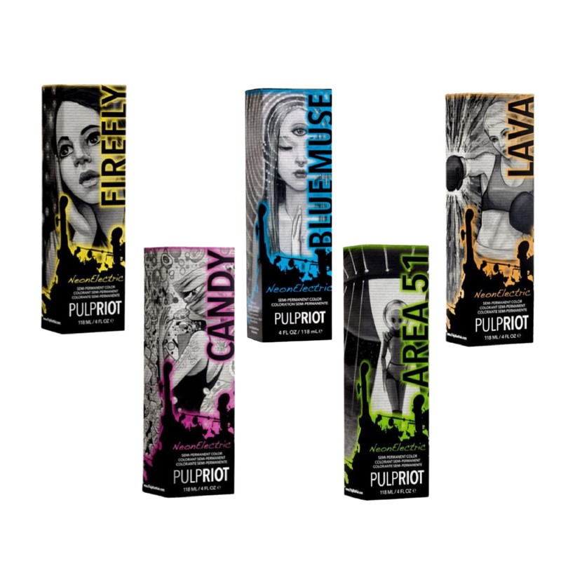 Pulp Riot Semi-Permanent Neon Hair Color 4oz- Area 51