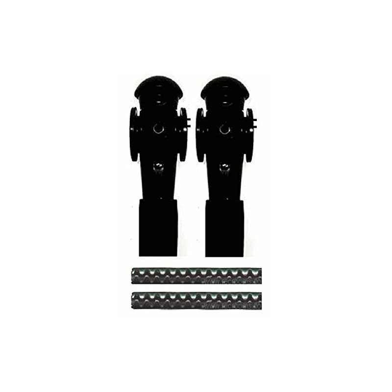 Tornado 2 Black Foosball Men Counter Balanced Pin