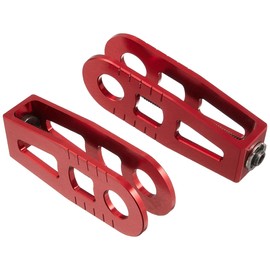 Kitaco 519-1300920 Chain Adjuster (Red) Monkey 125 (JB02/JB03/JB05) Shaved Aluminum 1 Set Left and Right