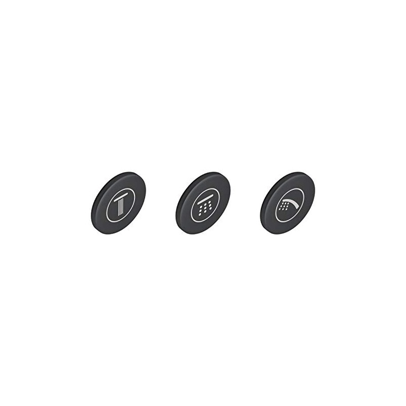 GROHE 3 Black Covers for Smartcontrol Vista, Euphoria Smartcontrol System