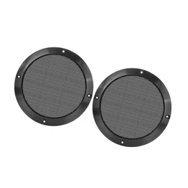 ACROPIX 6.5 Inch Speaker Grill Cover Black - Pack of 2