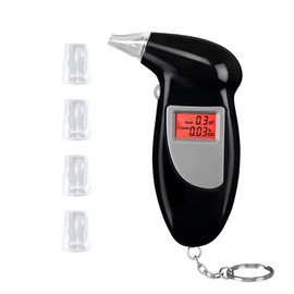 Sonicefit Portable Breath Alcohol Tester, Alcohol Breathalyzer with Accurate Digital LCD Display, Portable Keychain Breath Analyzer with 5 Reusable Mouthpieces, Convenient Lightweight Pocket Design