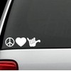 G1050 Peace Love Hang Loose Vinyl Decal Sticker