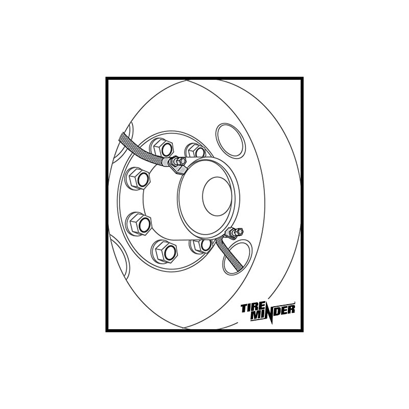 TireMinder 16-19.5 Inch Braided Steel Valve Extender Kit for Dually