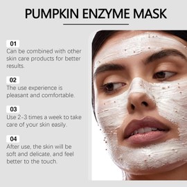Mascarilla facial exfoliante despegante de enzimas de calabaza (3PCS)