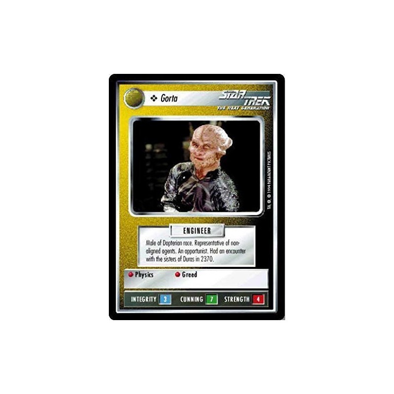 Decipher Star Trek CCG 1E Premier Limited (B Border) GORTA