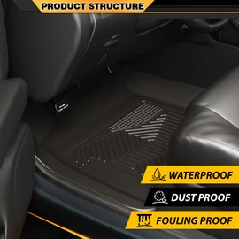 G-PLUS Floor Mats Compatible with 2016-2021 Honda Civic Sedan/Hatchback 4-Door,Fit 2016-2021 Honda Civic Coupe 2 Door,Cargo Liners Interior Accessories Floor Liner