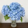 ZooeyRoose 3 pcs Light Blue Artificial Hydrangea Flowers 21" Lifelike