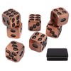 7pcs Metal Dice Set Exquisite Square Inlaid Skull Pattern Dice