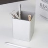 Pencil Stand, Pen Stand, Storage Case, Stationery Storage (Silver Cube)