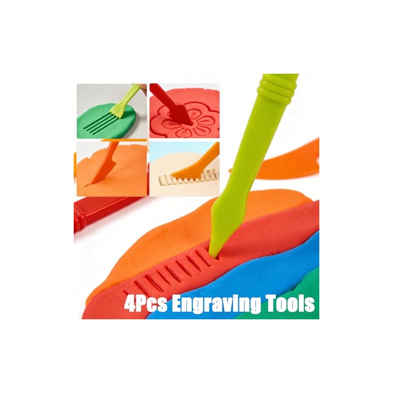 Dough Tool Set, 13Pcs Dough and Clay Play Tools Kit