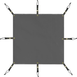 Lenzai Tent Sheet, Waterproof, Ground Sheet, Water Pressure Resistant 11.8 ft (3,000 mm), Gray, 3 Sizes, 8.3 inches (210, 270, 300 mm), Storage Bag Included (270)