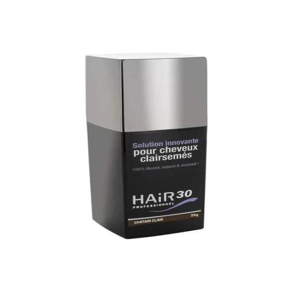Hair30 Solution Innovante pour Cheveux Clairsemés, Chatain Clair, 25 g
