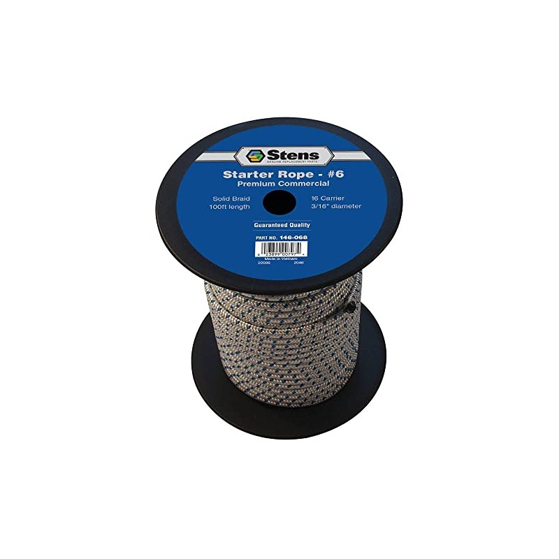 Stens 146-068 Starter Rope 3/16" Diameter, 100' Length, 6 Size